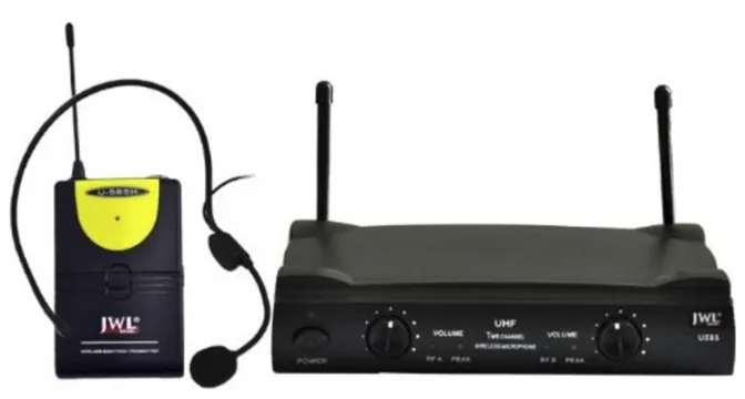 JWL Microfone Sem Fio JWL U585H UHF Mão Headset