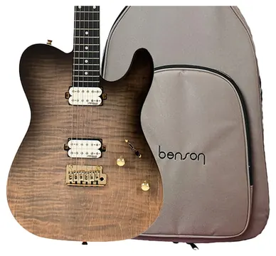 Benson Telecaster Hardy Series Modern MCH Antique Tobacco Burst C/ Bag