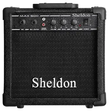 Sheldon Amplificador Guitarra Violão Multiuso Sheldon MAX500 15W Preto