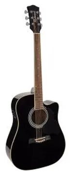 Richwood Electro Acoustic Guitar Black RD-12-CEBK