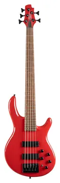 Cort C5 Deluxe CRD Artisan 5-Saiter E-Bass, candy red