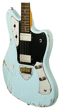 Valiant Jupiter Distressed Sonic Blue Electric Guitar