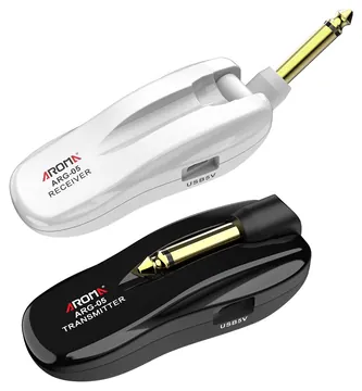 Aroma ARG-05 TRASMETTITORE-RICEVITORE Sistema Radio Wireless Per Chitarra 5.8GHZ Ricaricabile Usb Jack Regolabile