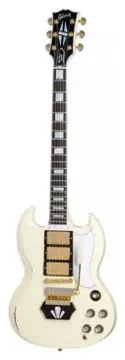 Gibson 62 SG Custom Classic White Short Maestro w/Ebony Block Murph