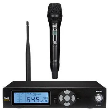 AMS MU 301 + MM 301 Sistema Wireless UHF com Microfone de Mão