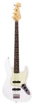 SX Contrabaixo SX SJB62 Jazz Bass De 4 Cordas Branco c/ Escudo Mint Green - c/ Bag