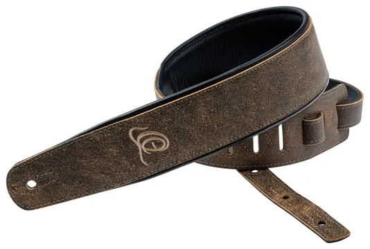 Ortega OSAR-3 Guitar Genuine Leather Strap Ledergurt (70mm), Desert Stone