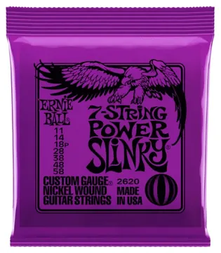 Ernie Ball Power Slinky E-Gitarrensaiten 7-String EB2620
