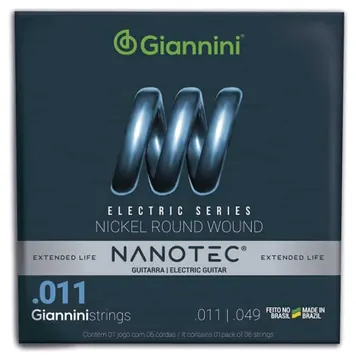 Giannini Encordoamento Giannini Guitarra GEEGST11 PN Nanotec