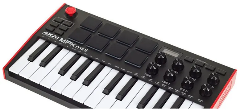Akai Controlador Akai MPK MK3 Mini USB 25 Teclas 8 Pads 8 Knobs 360?