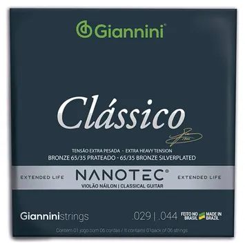 Giannini Encordoamento Giannini Clássico Nanotec Nylon Extra Pesada