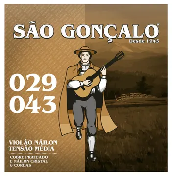 São Gonçalo Encordoamento Para Violão Nylon .029 Cristal São Gonçalo
