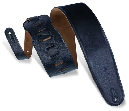 Levy's M4GF Black Leather Guitar Strap