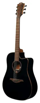 LAG 118 T118DCE-BLK Dreadnought Cutaway Electro Black