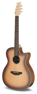Ovation APPLAUSE by OVATION AEO-69-PB Jump OM Cutaway Elektro-Akustik-Gitarre, peach burst (AP510.133)