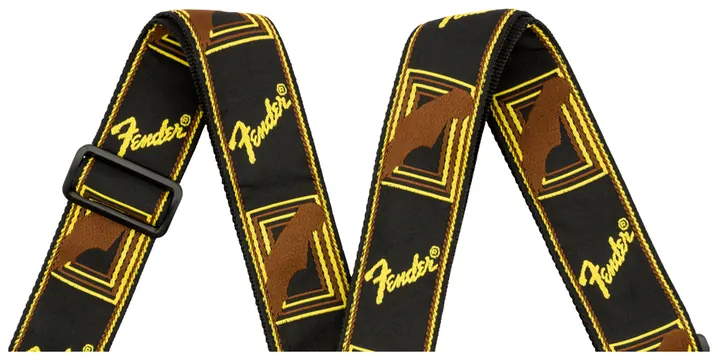 Fender Monogramm Gitarrengurt black-yellow-brown Der Klassiker unter den Fender Gurten!