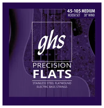 GHS M3050 Precision Flatwound 45-105 Medium