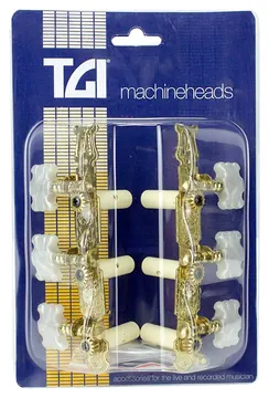 TGI Guitar Machineheads - Classical - Lyra Style - 3 In Line - Gold