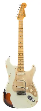 Fender Custom Shop 1955 Stratocaster Desert Tan over Sunburst Heavy Relic 2017