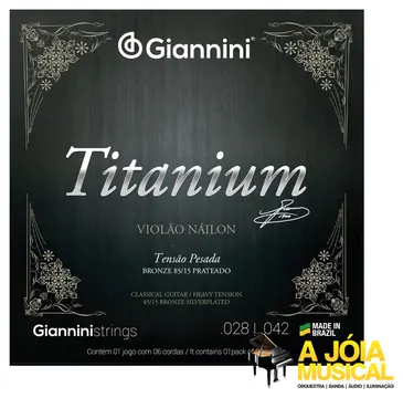 Giannini Encordoamento Giannini Titanium Nylon Tensão Extra Pesada
