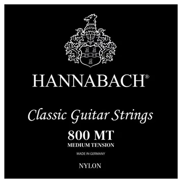 Hannabach Klassikgitarre-Saiten Satz Serie 800 Medium Tension versilbert