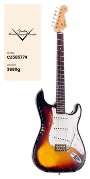 Fender Custom Shop 60 Stratocaster Heavy Relic Rw 3-farbiger Sunburst
