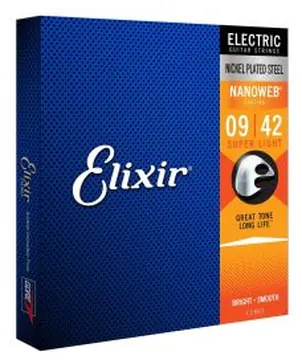 Elixir Nanoweb Super Light Electric Guitar Strings, 09-42, E12002