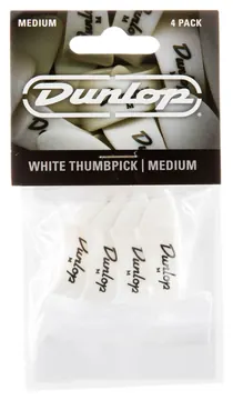 Dunlop Thumb Pick | Medium White | 4 Pack