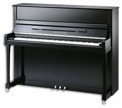 Piano Vertical Pearl River AEU122S PE Classic 122cm Preto Polido 3 Pedais