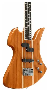 BC Rich Legacy Series Heritage Classic Mockingbird Bass Guitar in Natural Koa