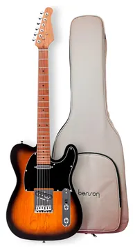 Benson Telecaster Hardy Series SS 904 Sunburst 2TS Escudo Preto Com Bag