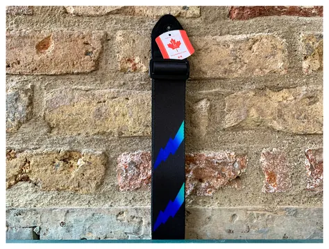 Levy's Poly Rainbolt Black/Blue Strap
