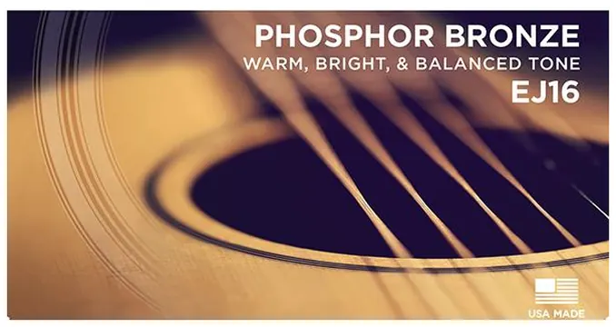 D'Addario EJ16 Saiten für Akustikgitarre, Phosphorbronze, Light, 12-53