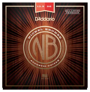 D'Addario NB13556BT Nickel Bronze Set, Balanced Tension Medium, 13.5-56