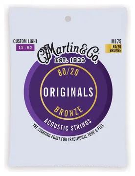 Martin M175 Originals Custom Light 011-052 80/20 Bronze Saiten für Westerngitarre