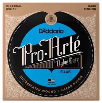 D Addario Cordas Para Violão Nylon D Addario Pro-arté Nylon Core Ej46 Prata/transparente