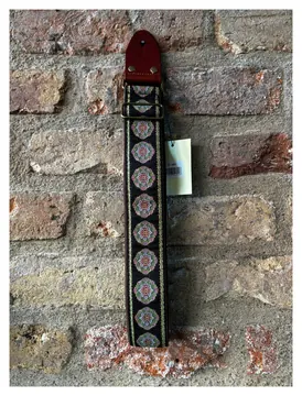 Gaucho GST-1280-9 Deluxe Series Guitar Strap Jacquard Black/Green