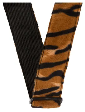 Fender Wild Animal Print Strap, Tiger, 2" Tracolla x chitarra in pelliccia sint.
