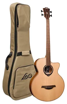 LAG HyVibe 10 H2 - Jumbo Bass Cutaway Electro Acoustic Bass Guitar