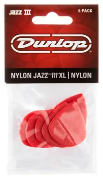 Dunlop 47PXLN Jazz III XL Plectrum 1.38mm Rood 6-Pack