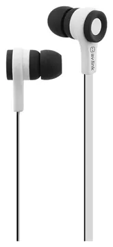 Avlink Rubber Earphones w/Mic Blk/Wht