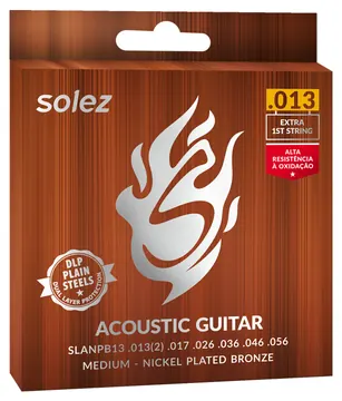 Solez Encordoamento Solez 013 Nickel Plated Bronze Violão Aço (i)