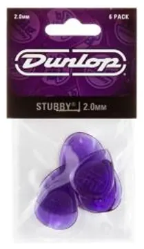 Blister plettri Dunlop 474P2.0 Stubby Jazz 6pz 2mm