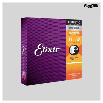 Elixir Encordoamento Elixir Para Violão Aço 11027 011 Custom Light| Fujisom