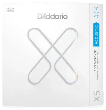 D'addario XS 10-47 Light 12-String Coated Acoustic Guitar Strings