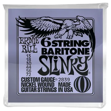 Ernie Ball 2839 Slinky Nickel Baritone Set, 13-72