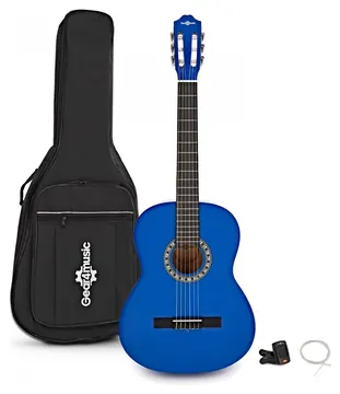 Gear4music Classical Guitar Pack, Dark Blue, by Gear4music