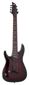 Schecter Omen Elite-7 Multiscale Black Cherry Burst Left Handed
