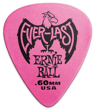 Ernie Ball 60mm Pink Everlast Picks - Pack of 12