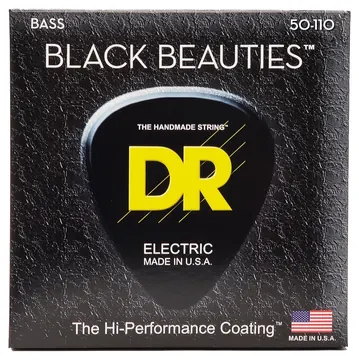 DR Strings BKB-50 Black Beauties Bass heavy 50-110 Saiten für 4-Saiter E-Bass, schwarz beschichtet